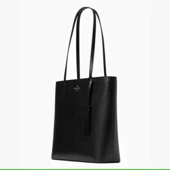 Kate Spade Jana Tote Saffiano Leather Black NEW WITH TAGS MSRP $359 BIG BAG - Picture 4 of 6